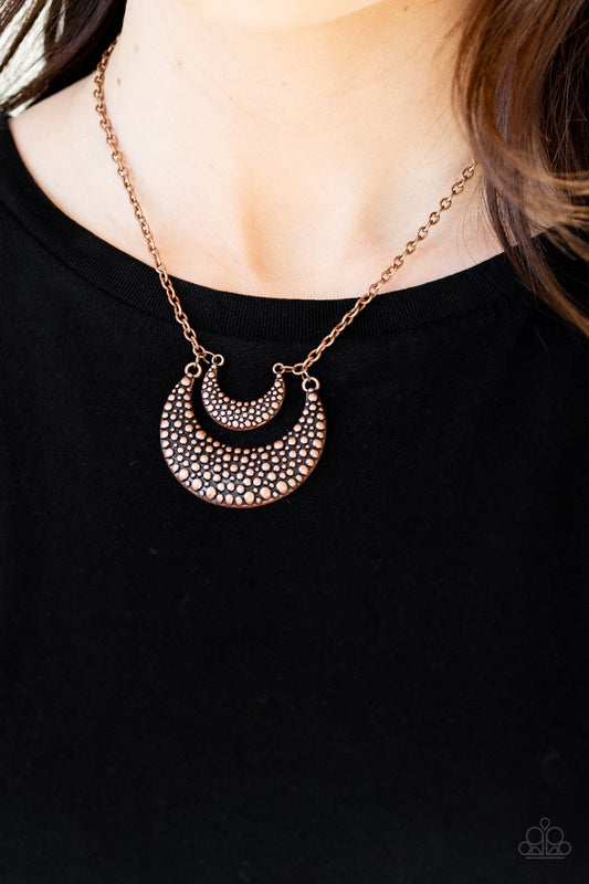 Get Well MOON-copper-Paparazzi necklace