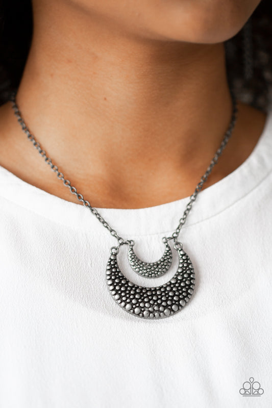 Get Well MOON - silver - Paparazzi necklace