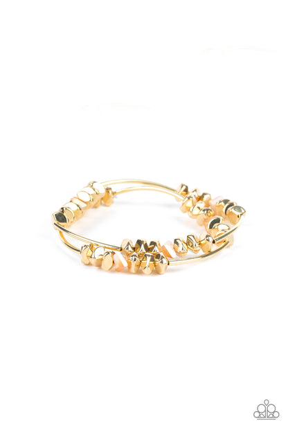 Get the GLOW on the Road - gold - Paparazzi bracelet