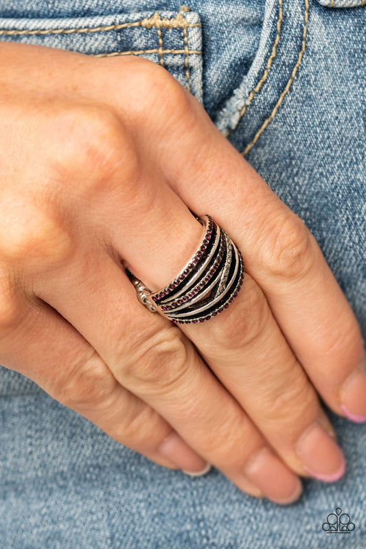 Get a Move On! - purple - Paparazzi ring