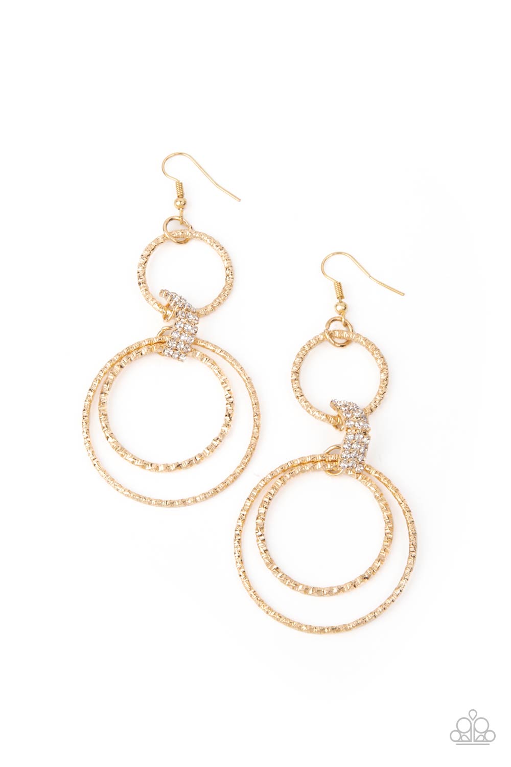 Getting Hitched - gold - Paparazzi earrings