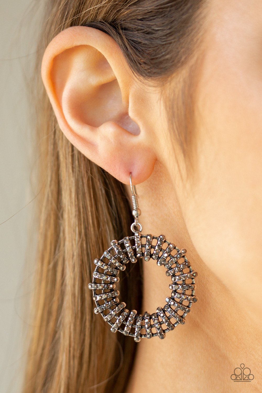 Girl of Your GLEAMS-silver-Paparazzi earrings