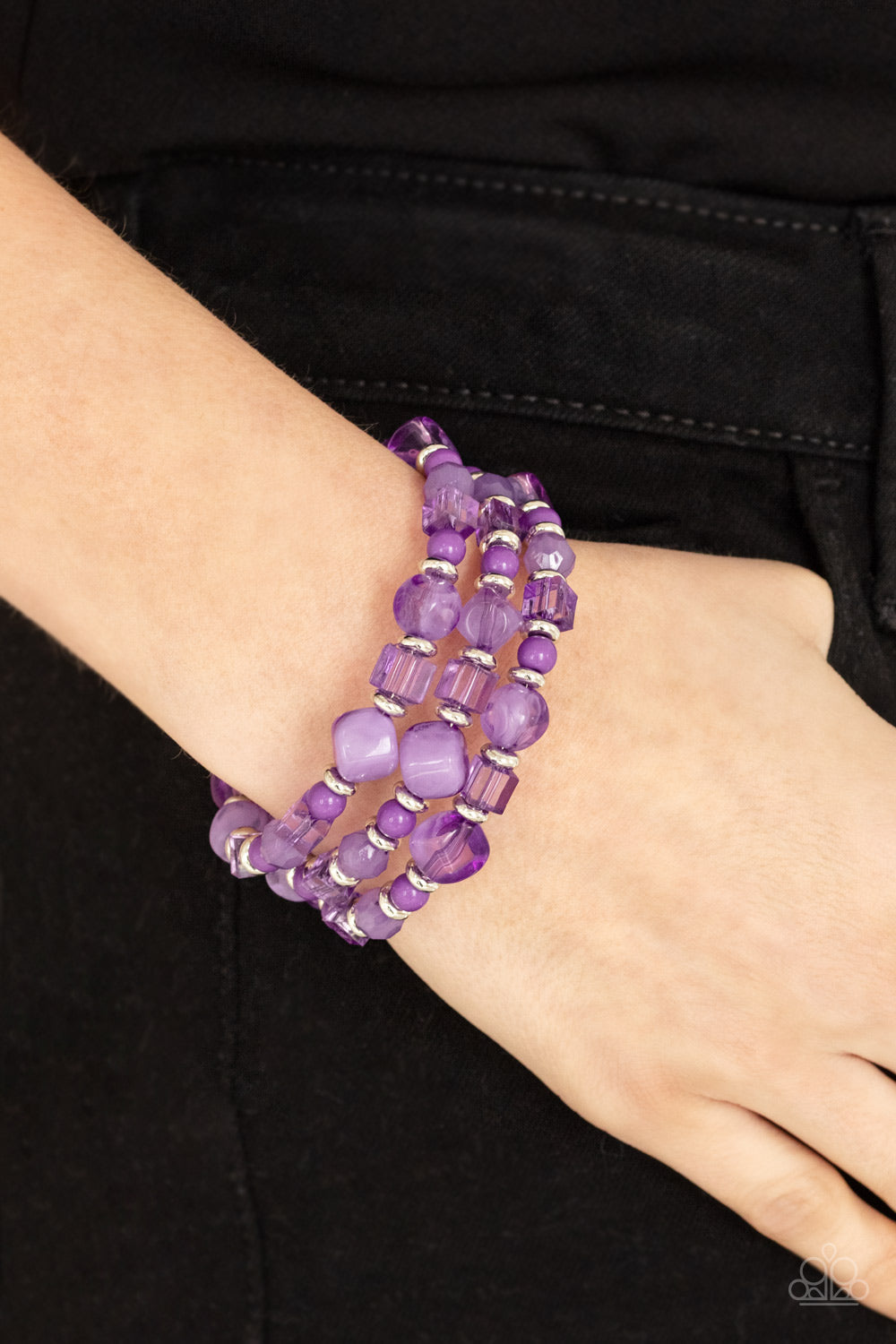 Girly Girl Glimmer - purple - Paparazzi bracelet