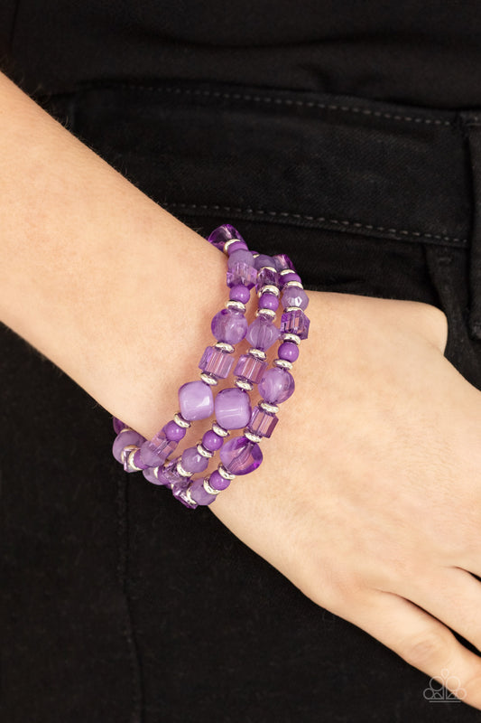 Girly Girl Glimmer - purple - Paparazzi bracelet