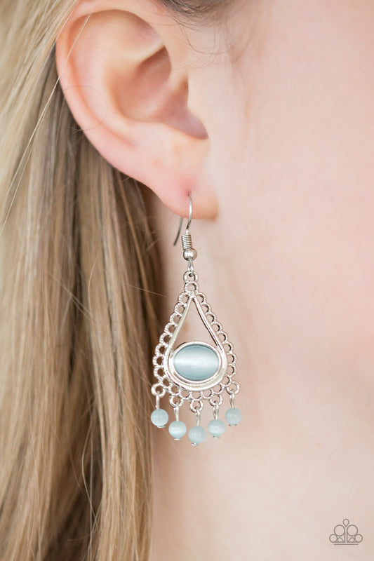 Give Me the Glow Down - blue - Paparazzi earrings