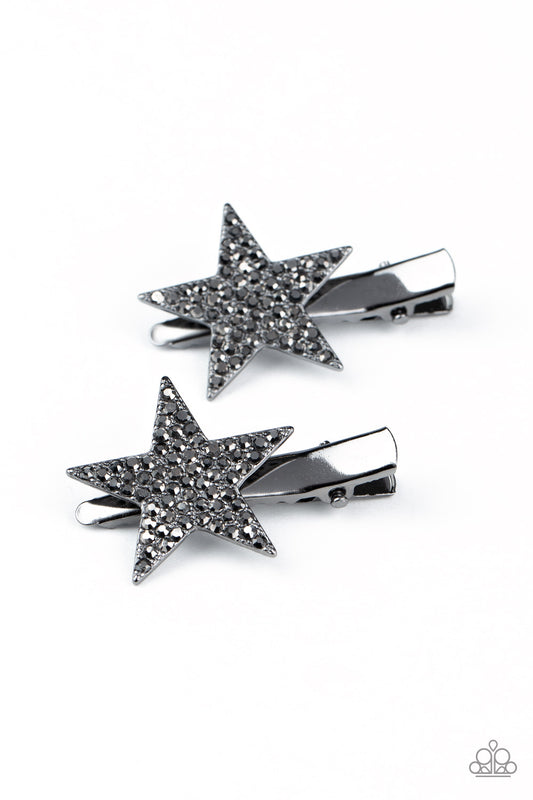Give Me a Head-STARt - black - Paparazzi hair clip