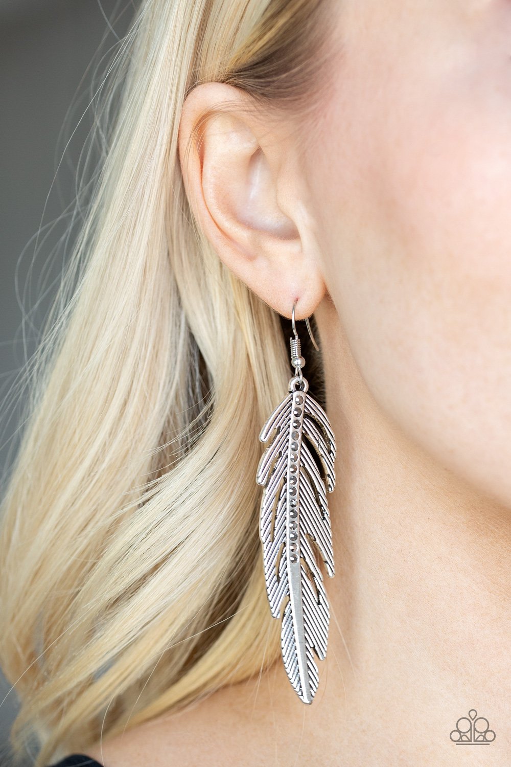 Give Me A Roost-silver-Paparazzi earrings