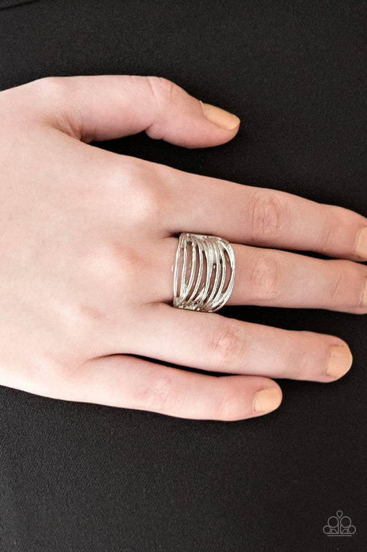 Give Me Space - silver - Paparazzi ring