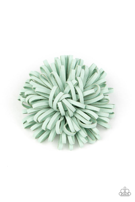 Give Me a Spring-green-Paparazzi hair clip