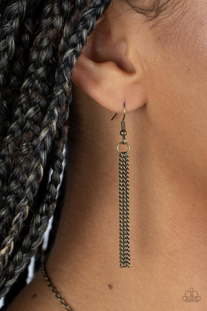 Gives Me Butterflies - brass - Paparazzi necklace