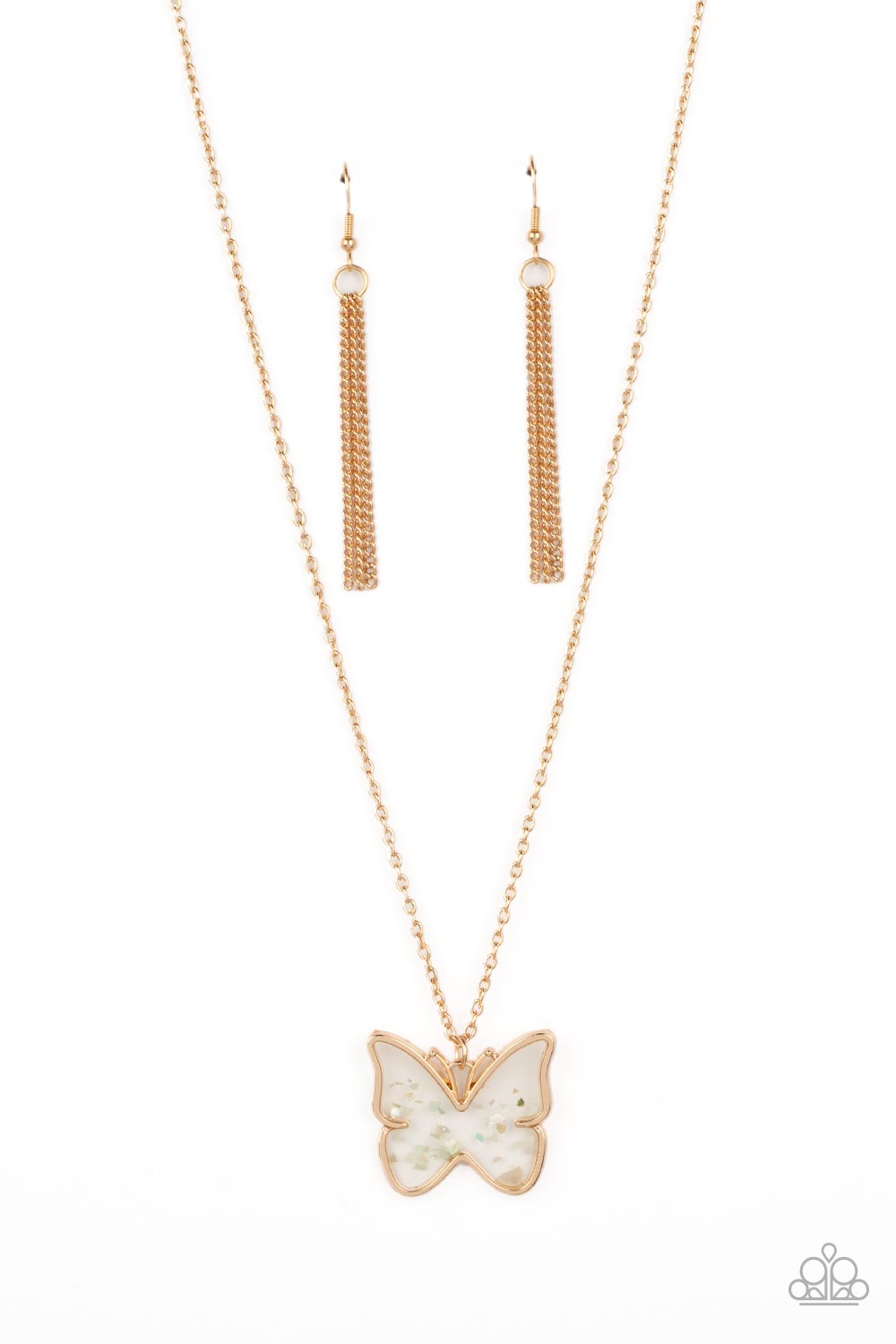 Gives Me Butterflies - gold - Paparazzi necklace