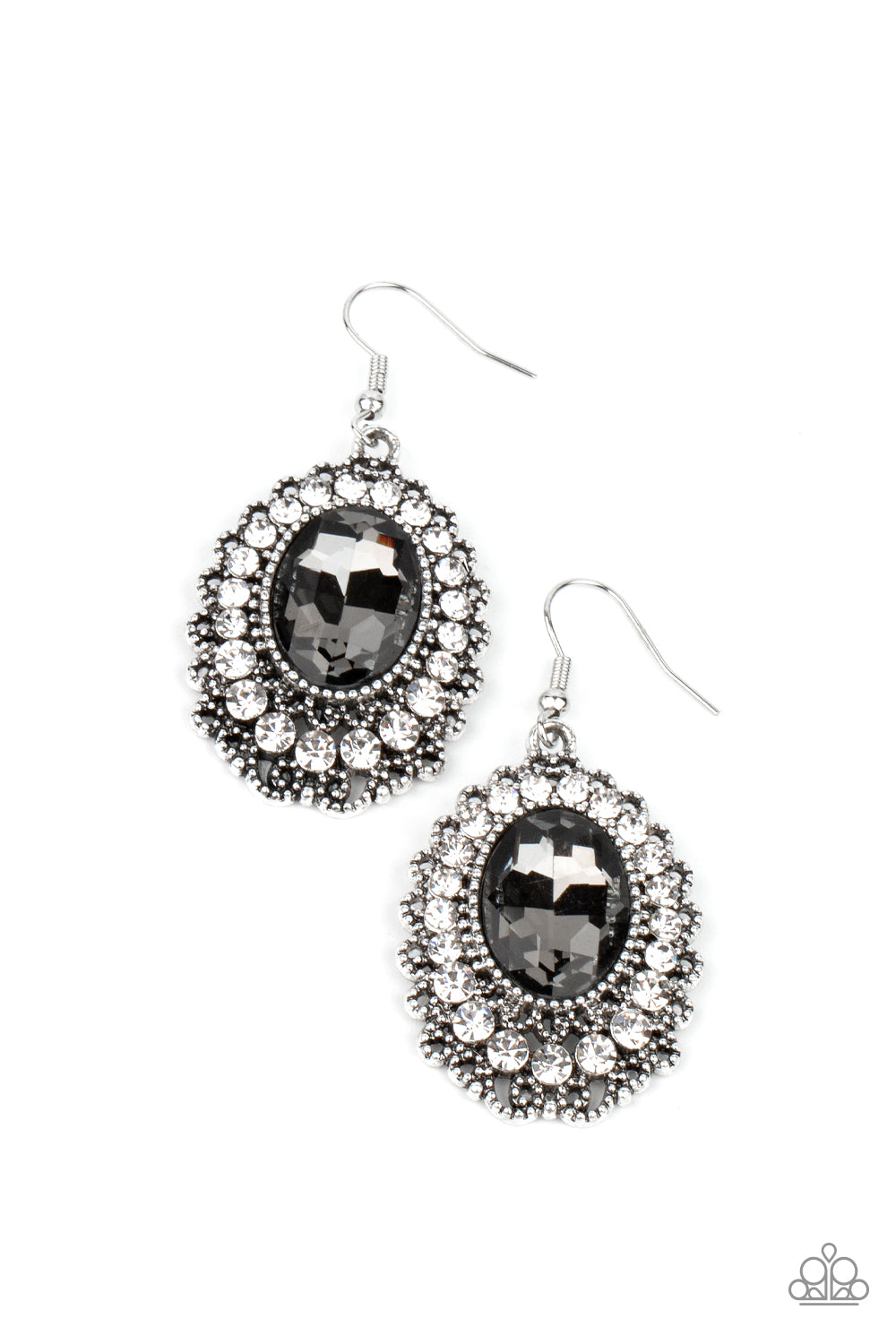 Glacial Gardens - silver - Paparazzi earrings