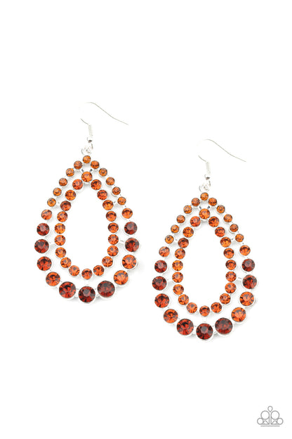 Glacial Glaze - brown - Paparazzi earrings