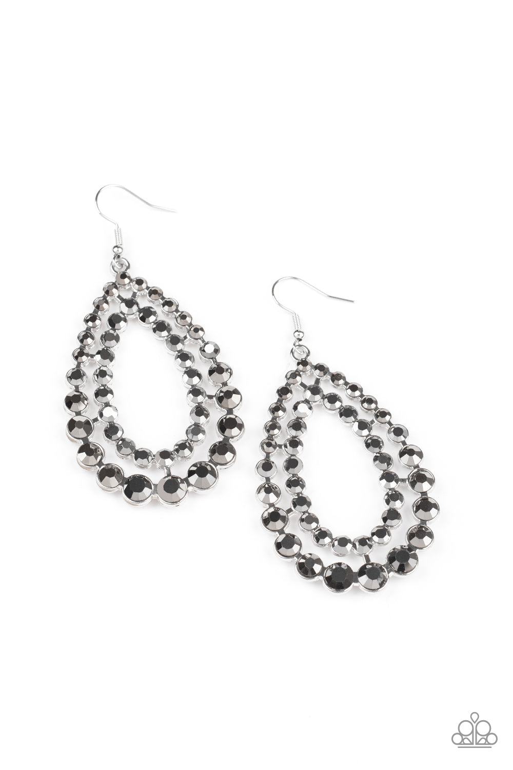 Glacial Glaze - silver - Paparazzi earrings