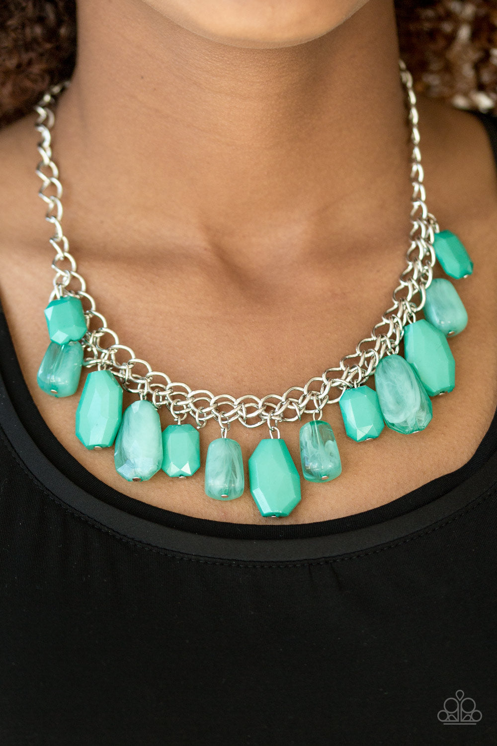 Glacier Goddess - green - Paparazzi necklace