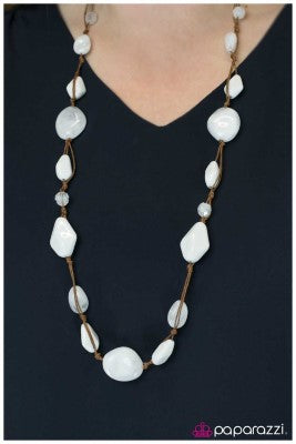 Glam Rock - white - Paparazzi necklace