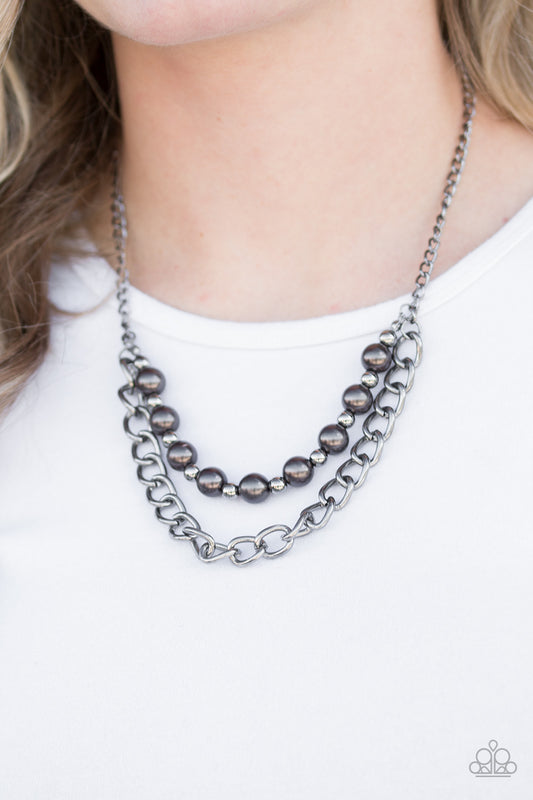 Glam and Grind - black - Paparazzi necklace