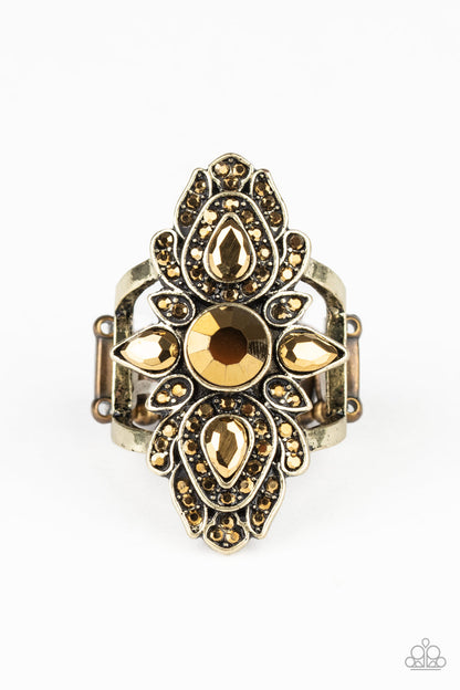 Glam Demand - brass - Paparazzi ring