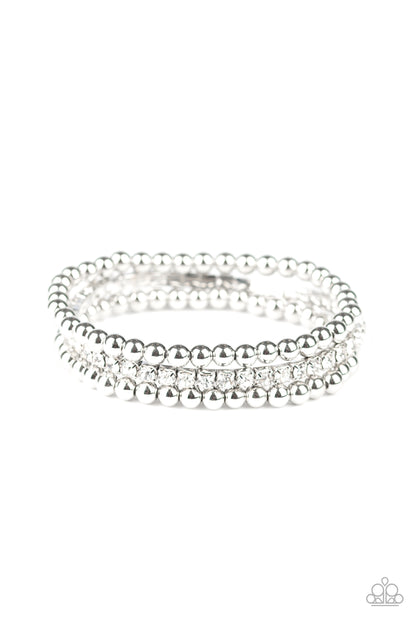 Glam Game - white - Paparazzi bracelet
