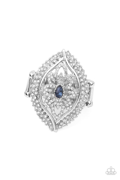 Glammed Up Gardens - blue - Paparazzi ring