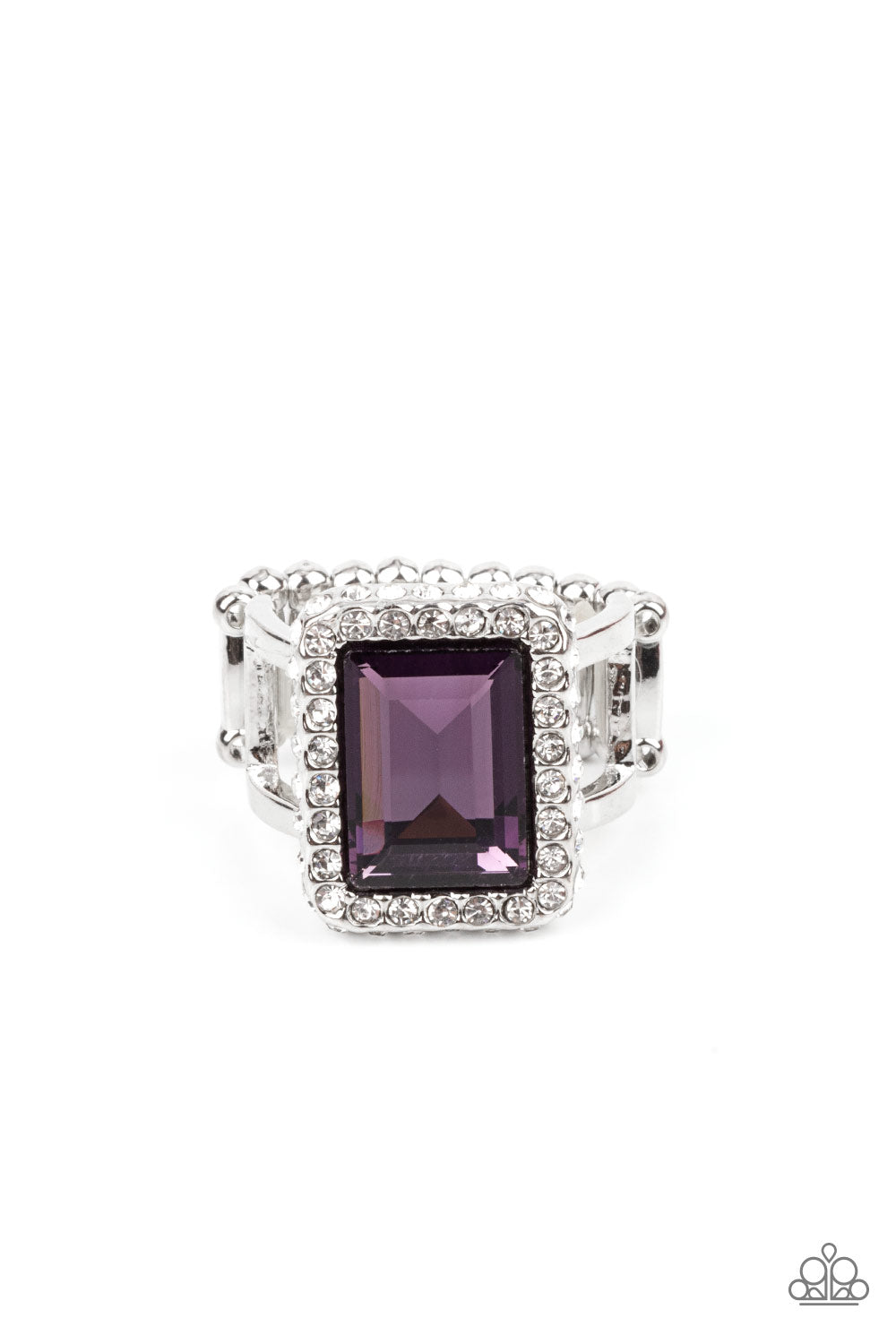 Glamorously Glitzy - purple - Paparazzi ring