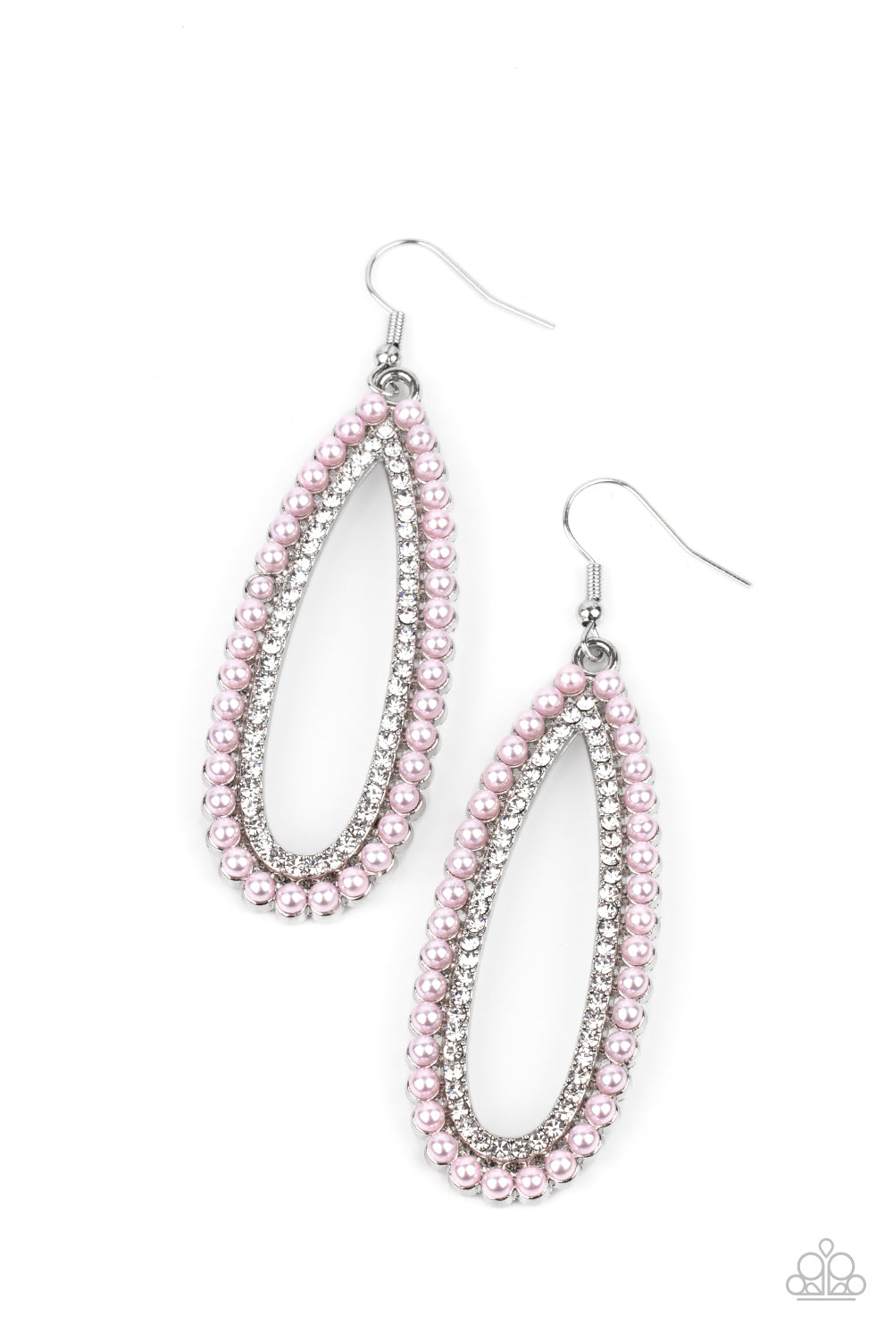 Glamorously Glowing - pink - Paparazzi earrings