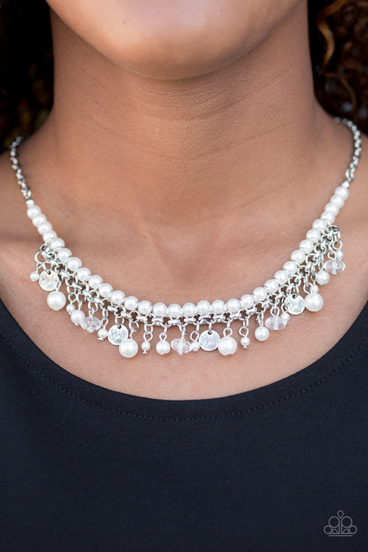 Glamour Trove - white - Paparazzi necklace