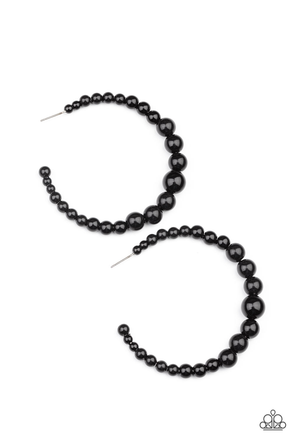 Glamour Graduate - black - Paparazzi earrings
