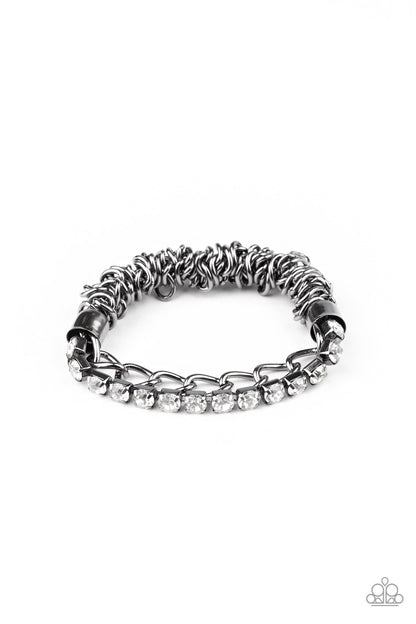 Glamour Grid - black - Paparazzi bracelet