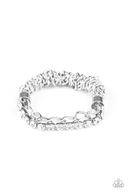 Glamour Grid - white - Paparazzi bracelet