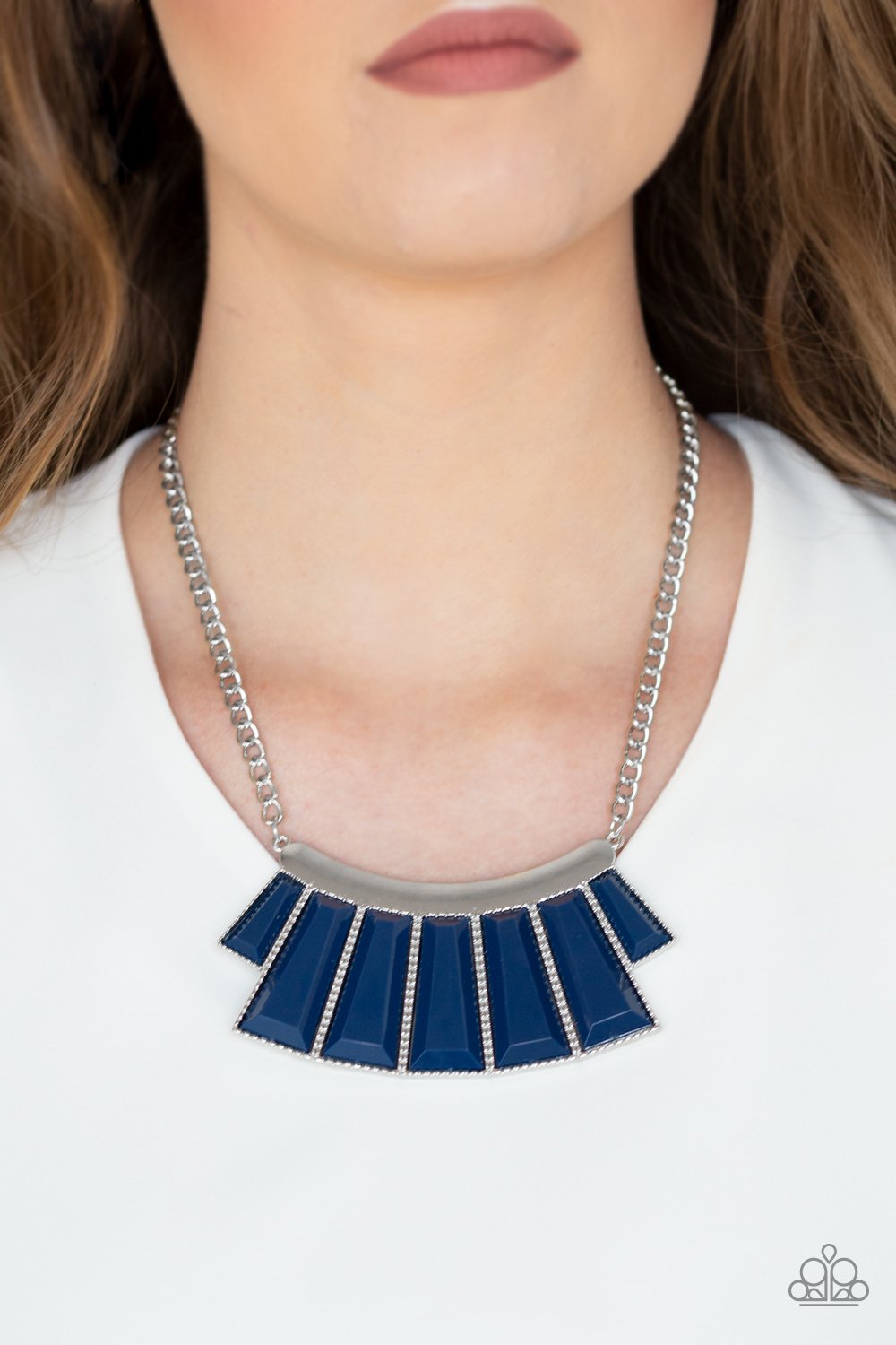 Glamour Goddess-blue-Paparazzi necklace