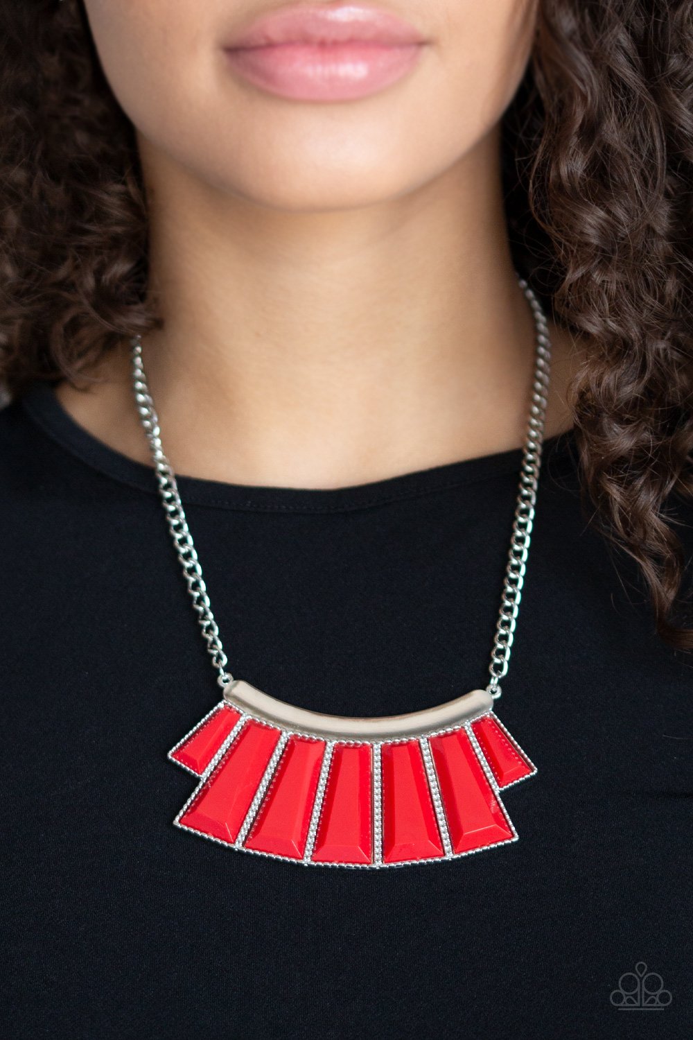 Glamour Goddess-red-Paparazzi necklace
