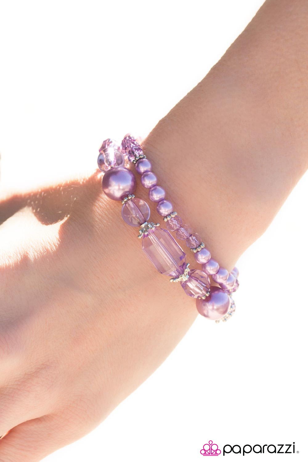Glass Crowns - Purple - Paparazzi bracelet