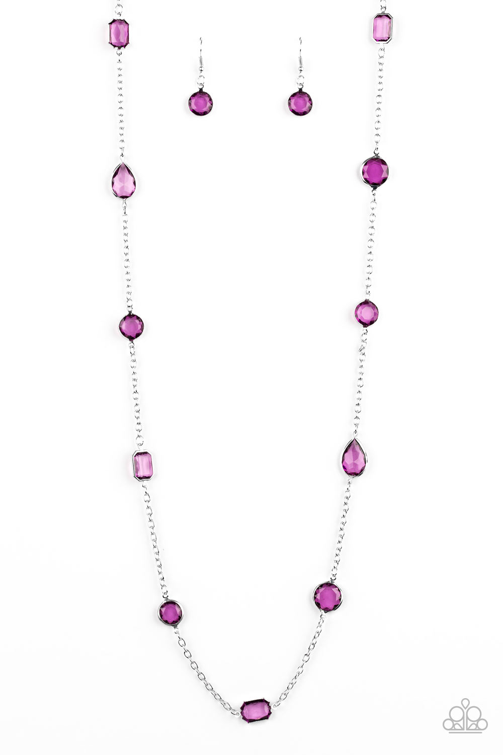 Glassy Glamorous - purple - Paparazzi necklace