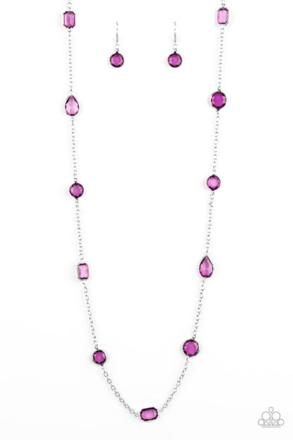 Glassy Glamorous - purple - Paparazzi necklace