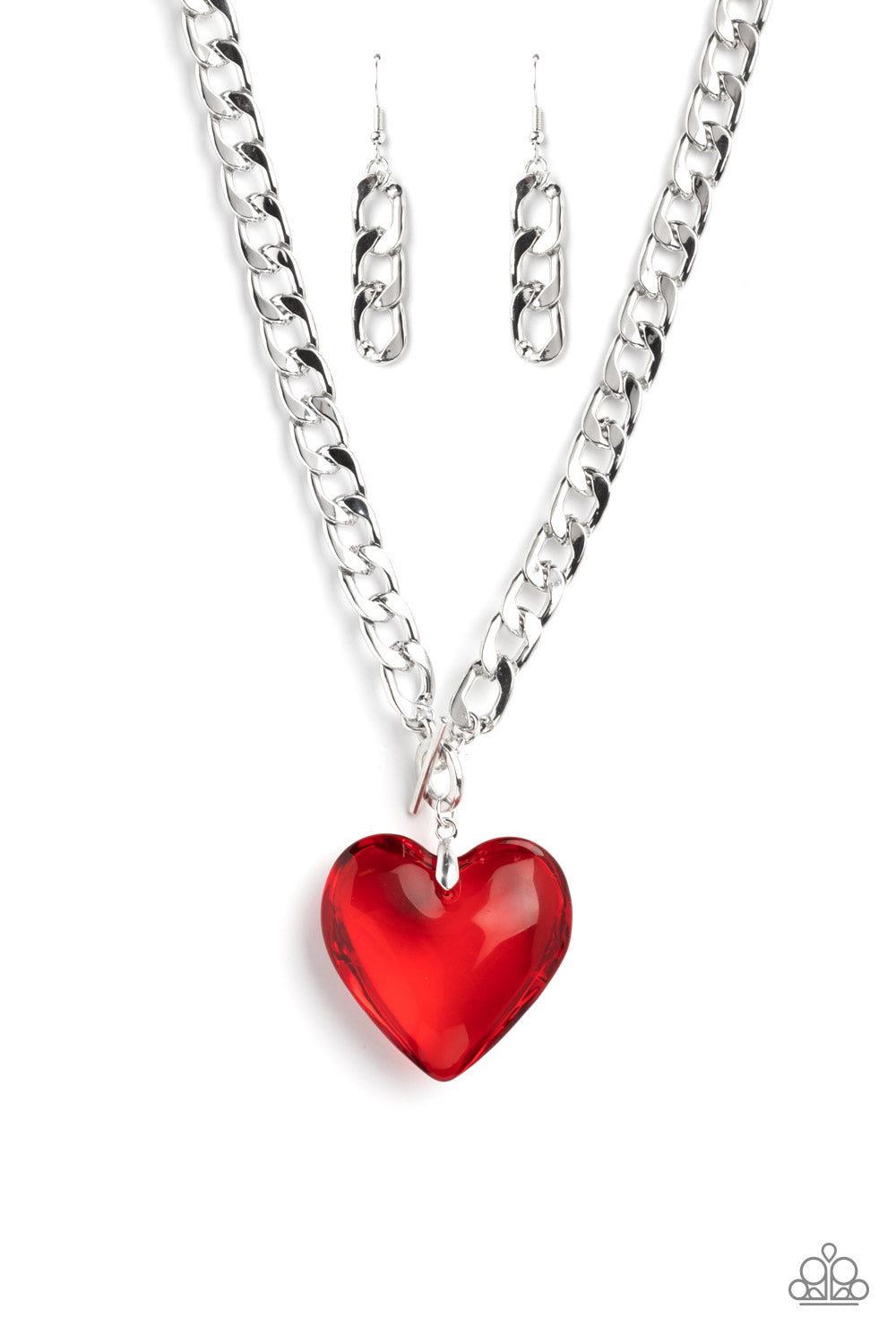Glassy Hero - red - Paparazzi necklace
