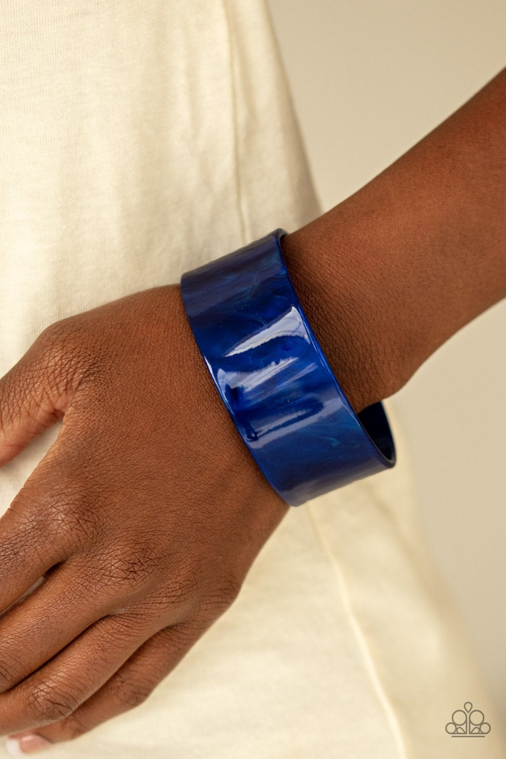 Glaze Over-blue-Paparazzi bracelet