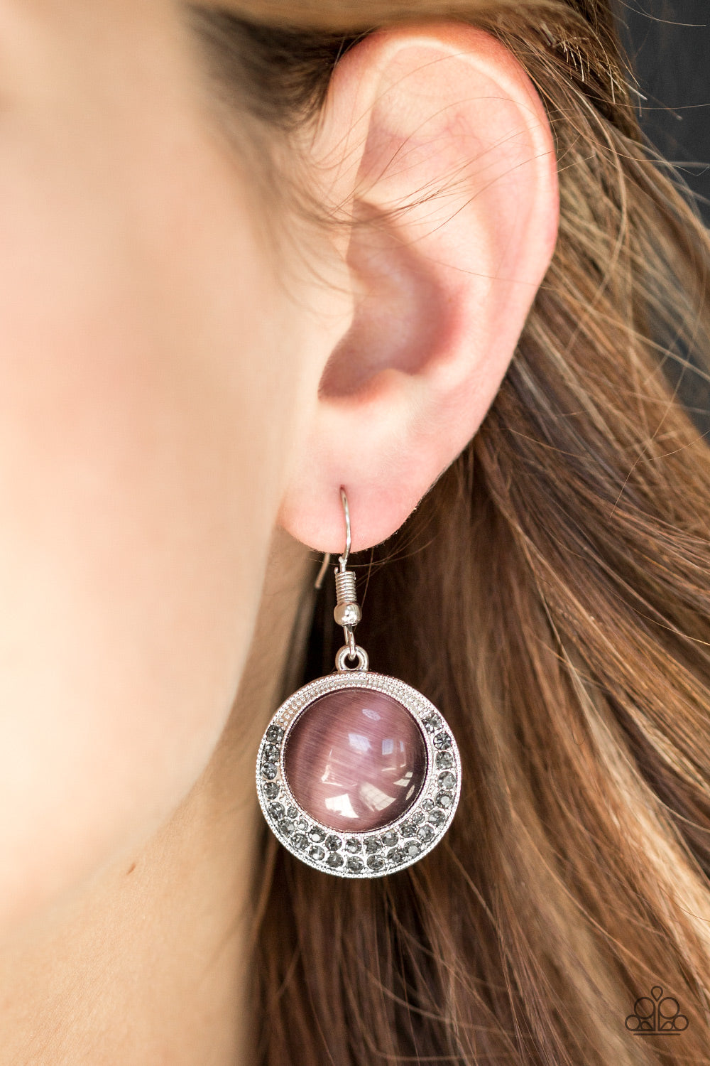 Gleam Away - purple - Paparazzi earrings