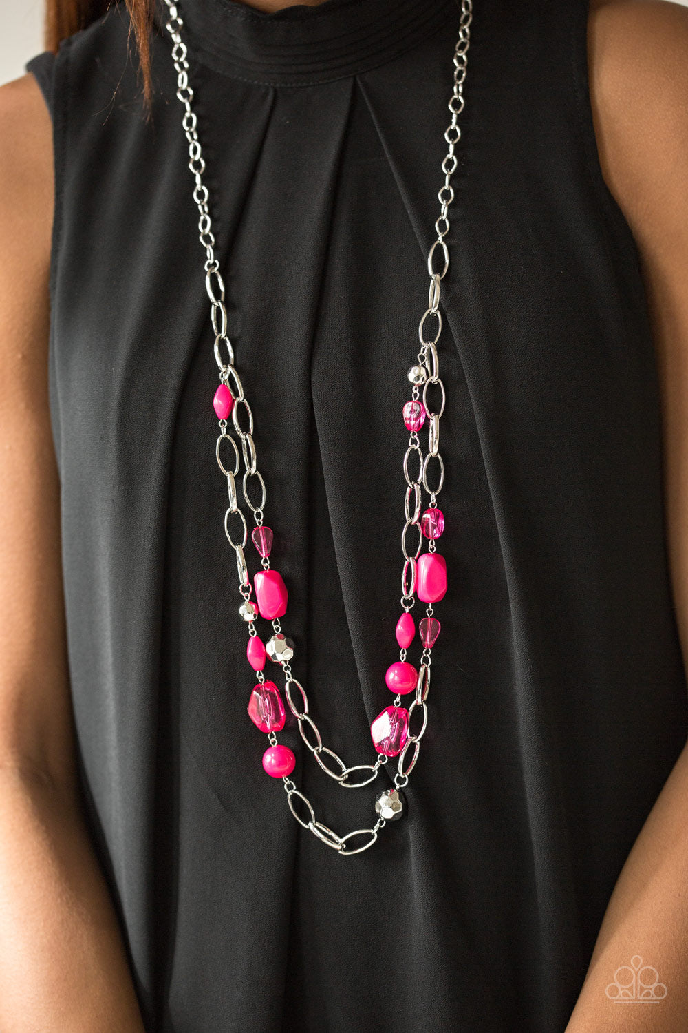 Gleam Weaver - pink - Paparazzi necklace