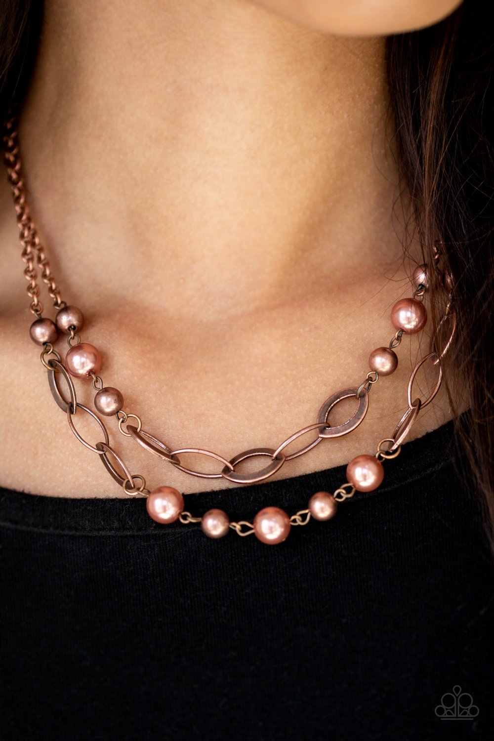 Glimmer Takes All - copper - Paparazzi necklace