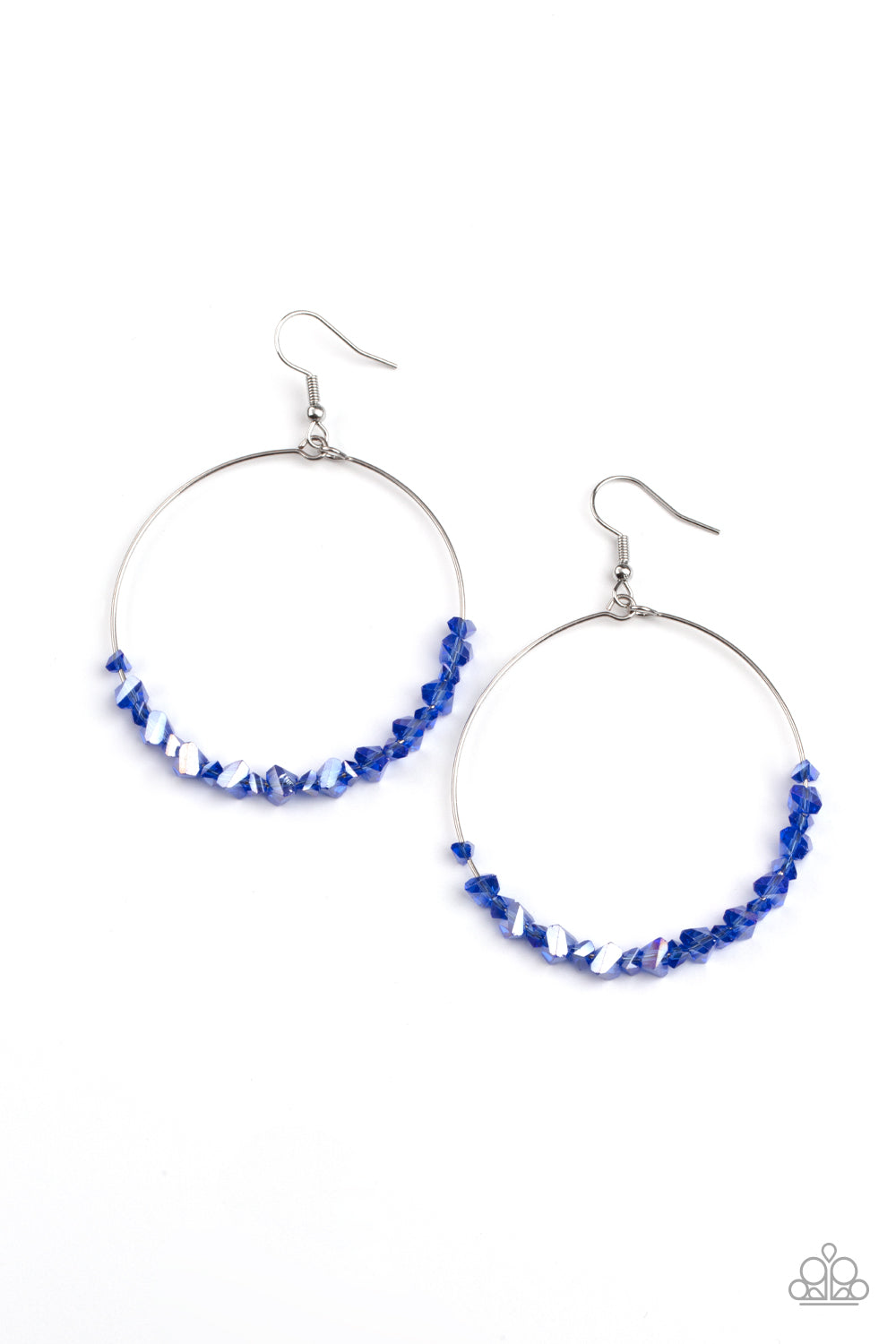 Glimmering Go-Getter - blue - Paparazzi earrings