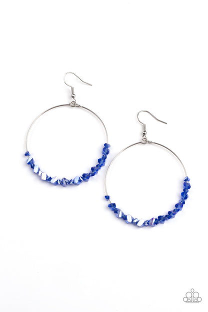 Glimmering Go-Getter - blue - Paparazzi earrings