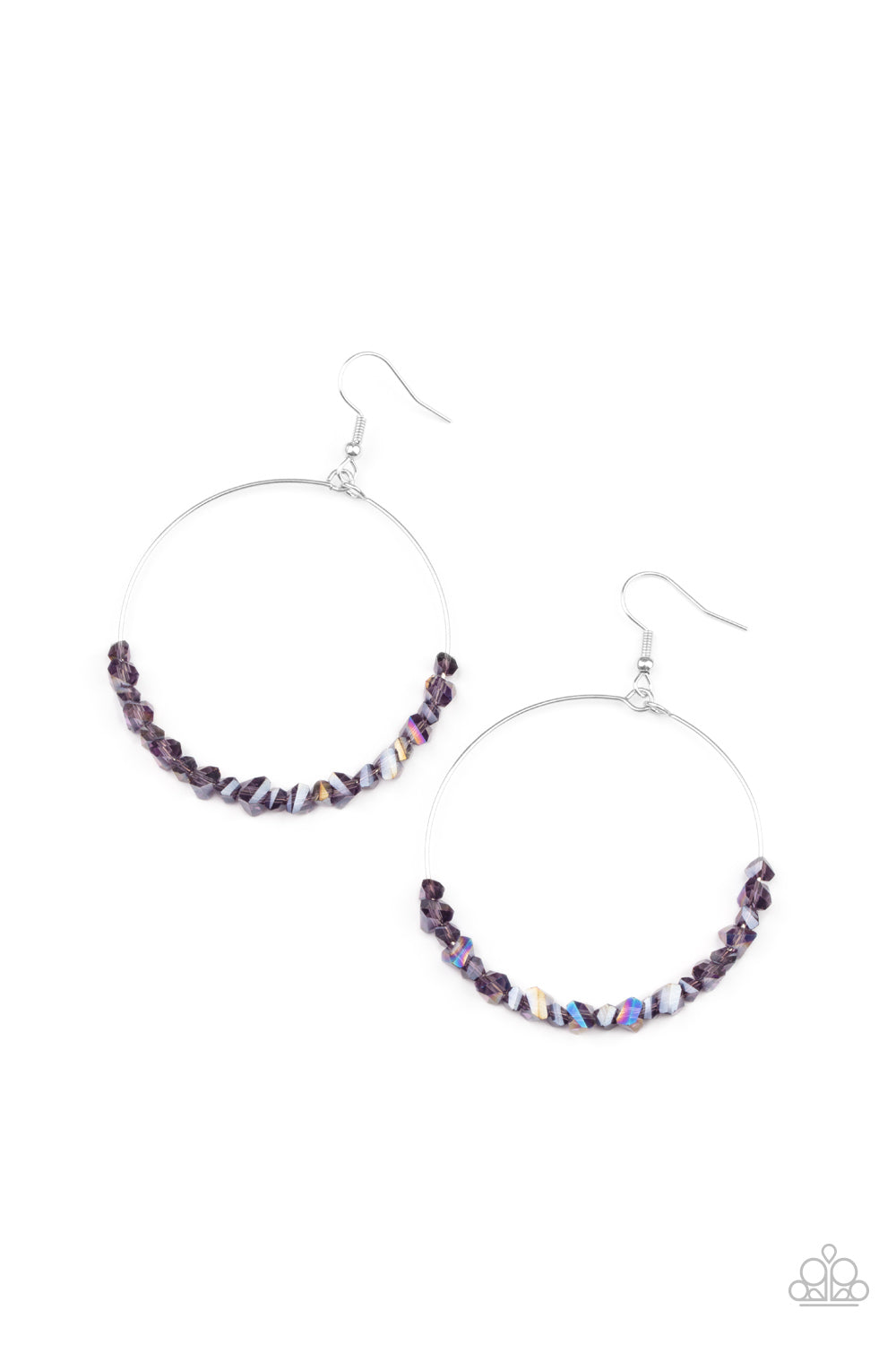 Glimmering Go Getter - purple - Paparazzi earrings