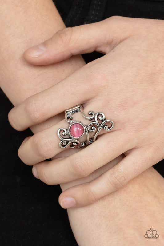 Glimmering Grapevines - pink - Paparazzi ring