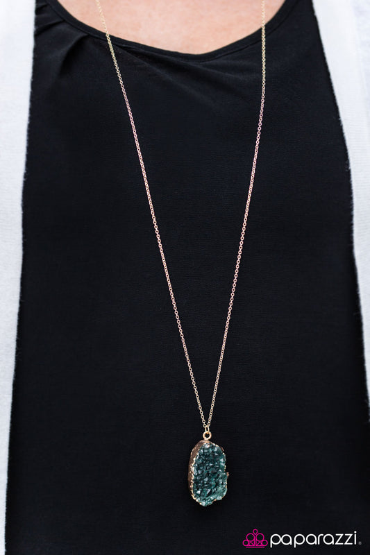 Glitter Girl - Green - Paparazzi necklace