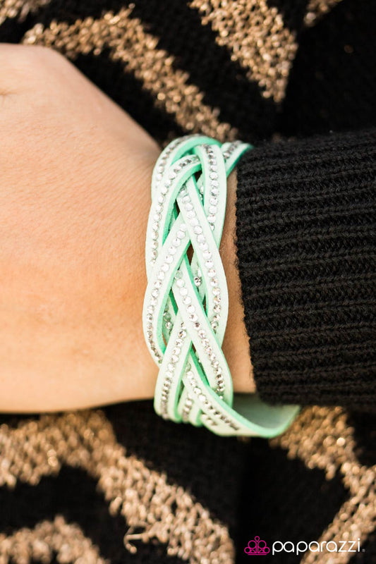 Glitter Patrol - Green - Paparazzi bracelet