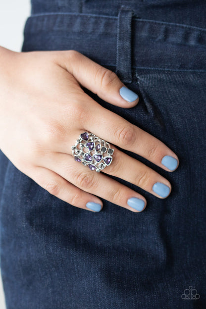 Glitter Flirt - purple - Paparazzi ring