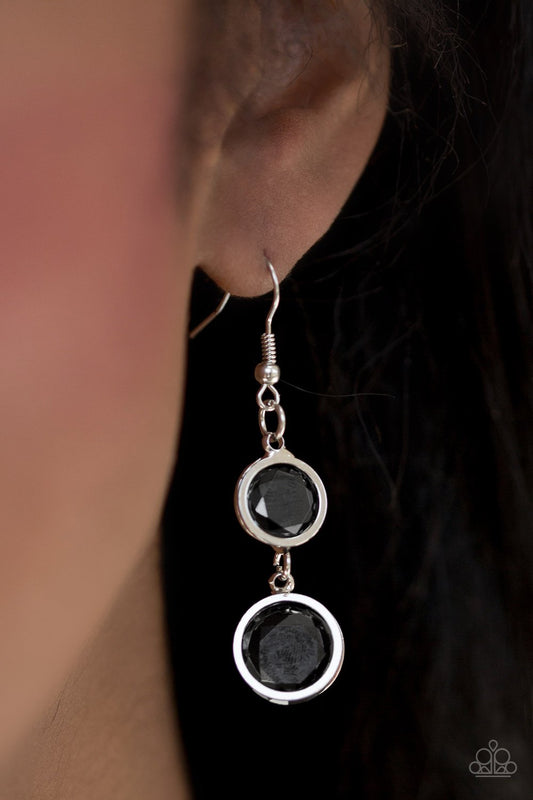 Glitter Glamourous - black - Paparazzi earrings