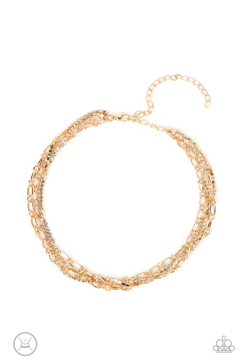 Glitter and Gossip - gold - Paparazzi necklace