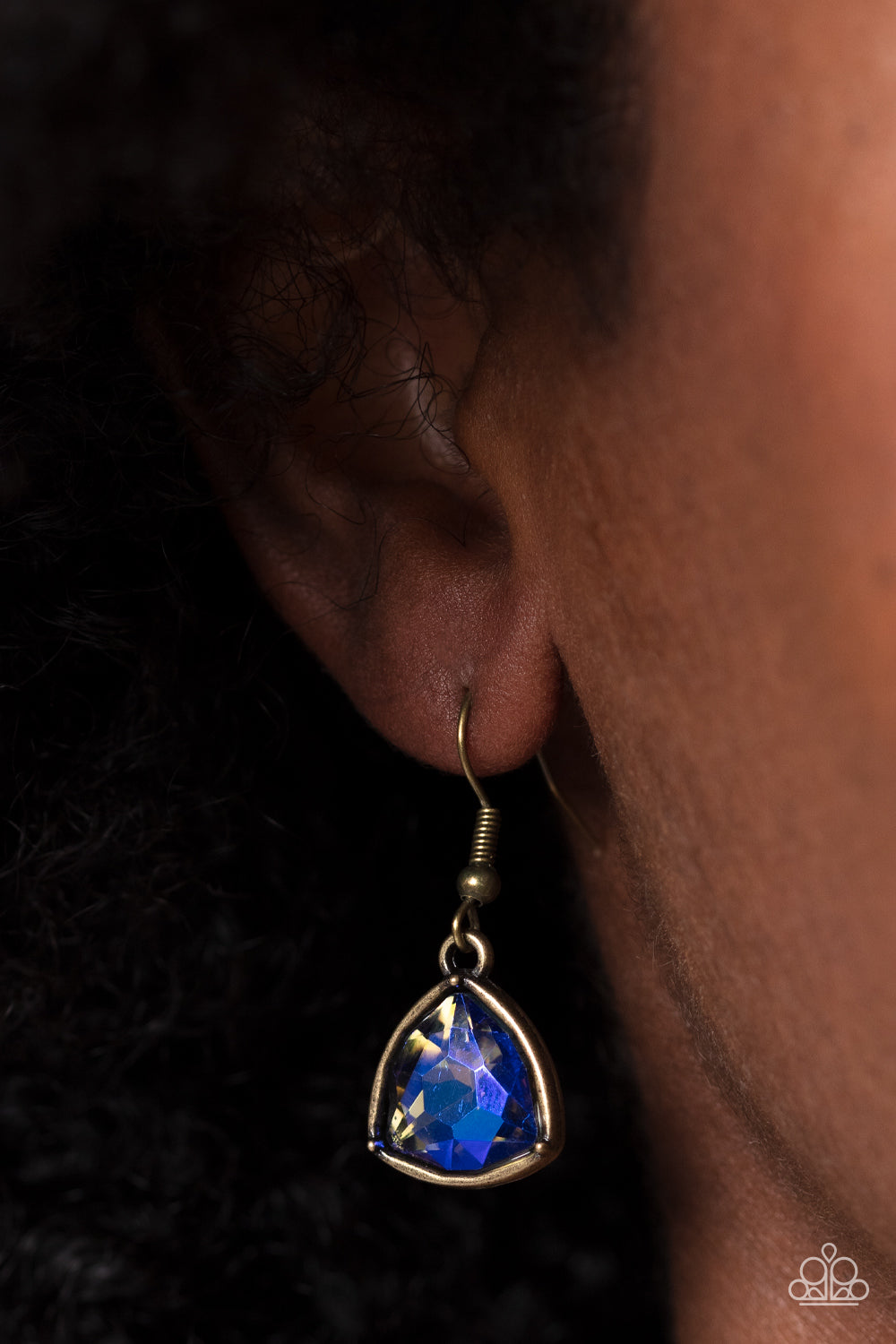 Glittering Geometrics - brass - Paparazzi necklace